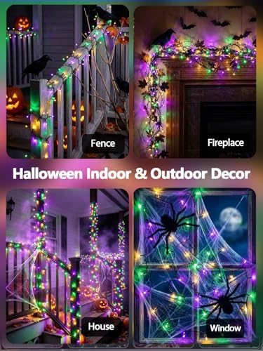 200 LED Extendable Green Yellow Purple Mardi Gras Lights Outdoor Indoor, alternate view 6