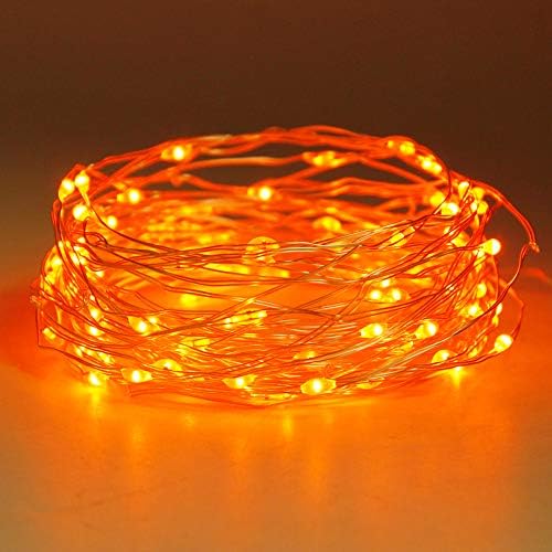 200 LED Halloween Fairy Lights, 66 ft 2 Pack Orange in Orange, alternate view 2