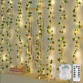 200 LED Ivy Vine Lights, Fairy Curtain Lights USB & Battery Operated with Remote, 6.5x6.5ft Vines with Fairy