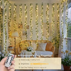 200 LED Ivy Vine Lights, Fairy Curtain Lights USB & Battery Operated with Remote, 6.5x6.5ft Vines with Fairy, alternate view