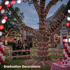 200 LED Red and White String Lights Indoor Outdoor, alternate view 2
