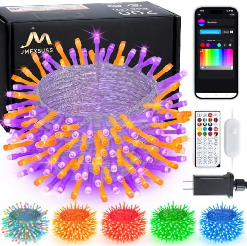 200 LED RGB String Lights Outdoor Indoor, 66Ft Halloween Lights