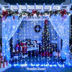 200 LED USB Curtain Lights Blue and White, alternate view 5