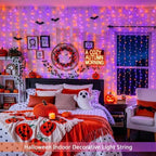 200 LED USB Plug in Orange and Purple Halloween Lights, alternate view 5