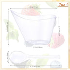 200 Pack 7 Oz Clear Clear Plastic Dessert Cups in 7 oz in Clear, alternate view 3