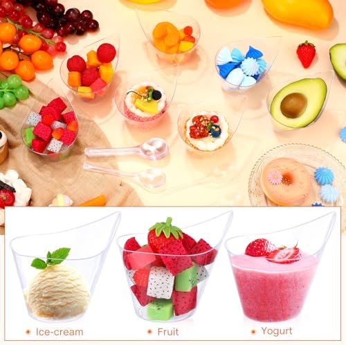 200 Pack 7 Oz Clear Clear Plastic Dessert Cups in 7 oz in Clear, alternate view 5