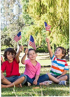 200 Pack Small American Flags on Stick, 4x6 Inch Small US Flags/Mini American Handheld Flags with Kid-Safe Spear, alternate