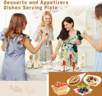200 Pcs Mini Appetizer Plates with Spoons and Forks, Clear Disposable Dessert Bowls and Serving Trays, Tiny, alternate view 5