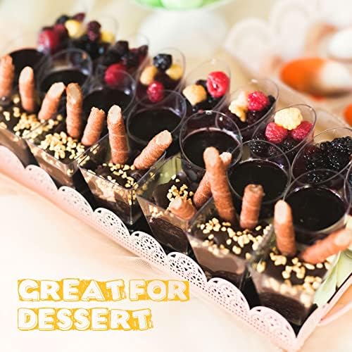 200 Pcs Mini Dessert Cups with Spoons, Clear in Clear, alternate view 6
