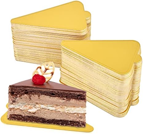 200 Pcs Mini Triangle Cardboard, Mousse Cupcake Base, Cake Dessert Paper Board, Dissert Plates Patries Cardboard