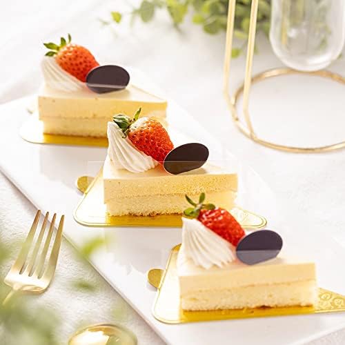 200 Pcs Mini Triangle Cardboard, Mousse Cupcake Base, Cake Dessert Paper Board, Dissert Plates Patries Cardboard, alternate