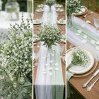 200 Pcs Mixed Greenery Artificial Eucalyptus Stems, Baby Breath Artificial Flowers Bulk and Eucalyptus Leaves, alternate view