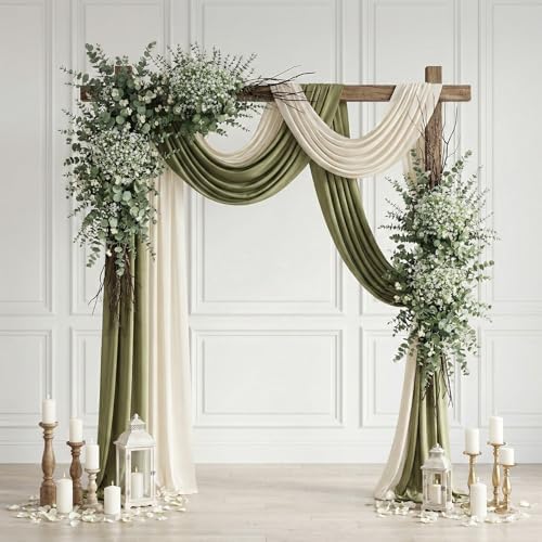 200 Pcs Mixed Greenery Artificial Eucalyptus Stems, Baby Breath Artificial Flowers Bulk and Eucalyptus Leaves, alternate view