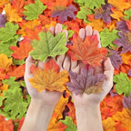 200 Pieces Fall Autumn Leaves Artificial Fall Maple Leaves Auturmn Decorations Autumn Leaf Leaves for DIY Crafts