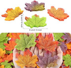 200 Pieces Fall Autumn Leaves Artificial Fall Maple Leaves Auturmn Decorations Autumn Leaf Leaves for DIY Crafts, alternate