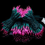 200 Pink LED Christmas Lights, 66 ft Green Wire UL String Light in Pink, alternate view 3