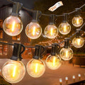 200FT(100FT*2PC) Outdoor String Lights, G40 LED Patio Lights with 100+4 Bulbs, Waterproof Shatterproof Dimmable