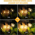 200Ft(4x50Ft) Outdoor String Lights, G40 Globe Patio Lights Connectable with 100+6 Waterproof LED Bulbs for, alternate view 3