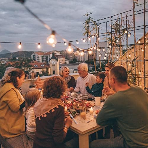 200Ft(4x50Ft) Outdoor String Lights, G40 Globe Patio Lights Connectable with 100+6 Waterproof LED Bulbs for, alternate view 5