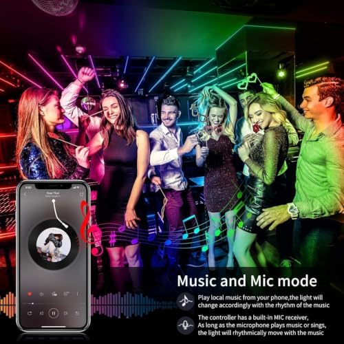 200ft Led Strip Lights(2 Rolls of 100ft led Lights) Ultra Long Led Light Strip with App Voice Control, alternate view 5