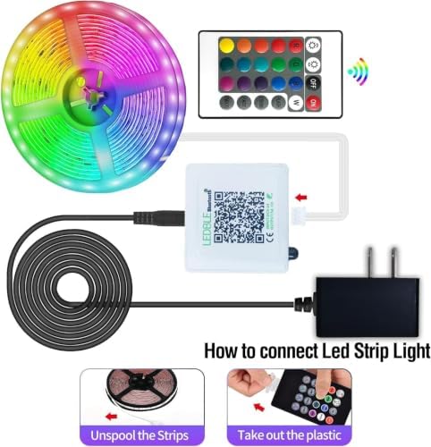 200ft Led Strip Lights(2 Rolls of 100ft led Lights) Ultra Long Led Light Strip with App Voice Control, alternate view 6
