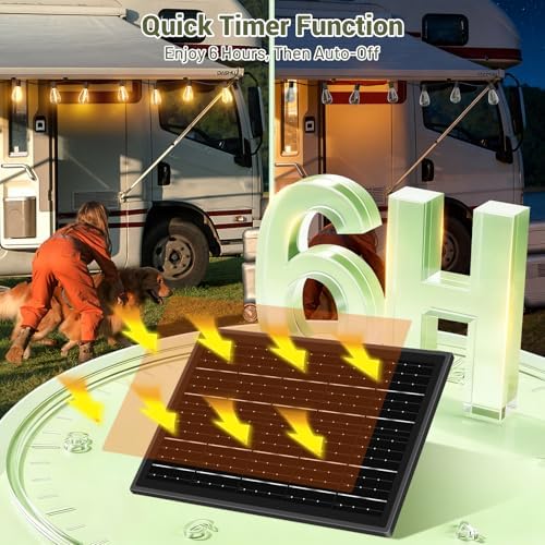 200FT Solar String Lights Outdoor Waterproof 72+2 LED Bulbs, Solar Powered with Remote & USB Port, 3 Light Modes, alternate