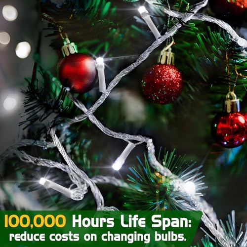 200FT Super Long String Lights, 500 LED 8 Modes & Memory Timer Plug in Twinkle Fairy Lights Decor for Home Xmas, alternate