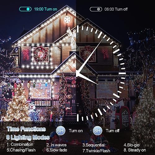 200FT Super Long String Lights, 500 LED 8 Modes & Memory Timer Plug in Twinkle Fairy Lights Decor for Home Xmas, alternate