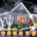200FT Super Long String Lights, 500 LED 8 Modes & Memory Timer Plug in Twinkle Fairy Lights Decor for Home Xmas, alternate