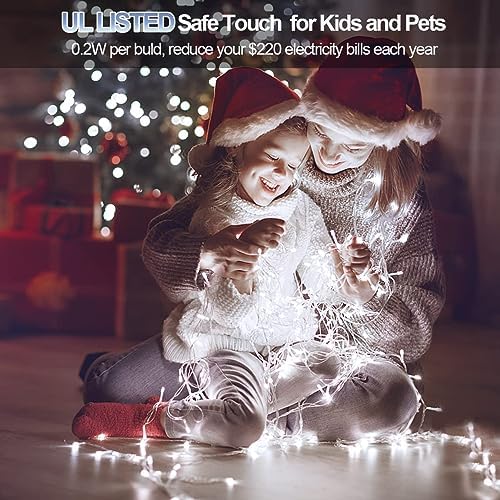 200FT Super Long String Lights, 500 LED 8 Modes & Memory Timer Plug in Twinkle Fairy Lights Decor for Home Xmas, alternate