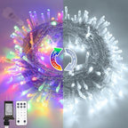 200LED Christmas Lights, Color Changing, Clear Wire