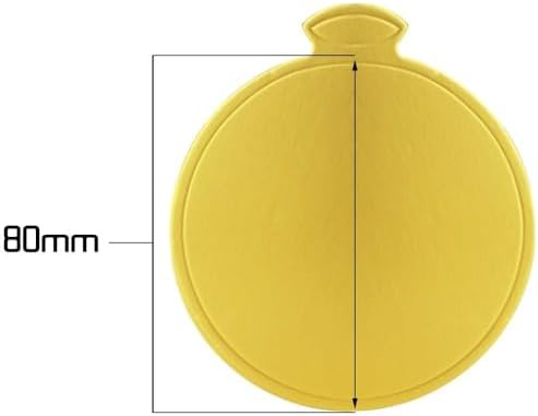 200PCS 3.15 Inch Round Mini Cake Boards, Gold Circle Base Paper Cupcake Dessert Displays Tray Decorating Cakes, alternate