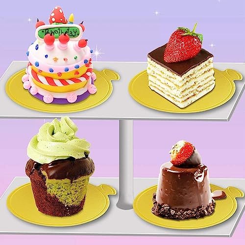 200PCS 3.15 Inch Round Mini Cake Boards, Gold Circle Base Paper Cupcake Dessert Displays Tray Decorating Cakes, alternate