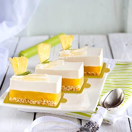 200Pcs Mini Rectangular Cardboard, Mousse Cupcake Base, Cake Dissert Paper Board Plates for Party Wedding, alternate view 2