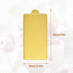 200Pcs Mini Rectangular Cardboard, Mousse Cupcake Base, Cake Dissert Paper Board Plates for Party Wedding, alternate view 3