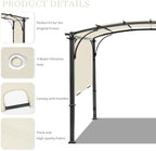 200x103 in Pergola Canopy Replacement Shade Cover Only, Beige in Beige, alternate view 5