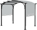 200x103 in Pergola Canopy Replacement Shade Cover Only, Gray in Gray