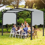 200x103 in Pergola Canopy Replacement Shade Cover Only, Gray in Gray, alternate view 7