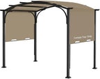 200x103 in Pergola Canopy Replacement Shade Cover Only, Khaki in Khaki