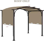 200x103 in Pergola Canopy Replacement Shade Cover Only, Khaki in Khaki, alternate view 3