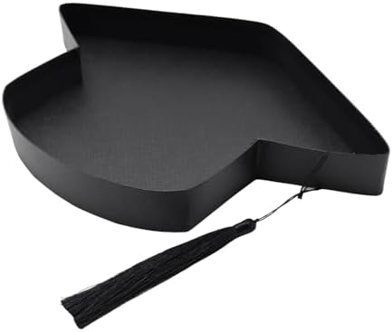 2024 Fillable Graduation Cap Cardboard Serving Tray Cut Out Charcuterie Sweet Food Decorative Paper Mache Box, alternate view