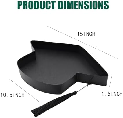2024 Fillable Graduation Cap Cardboard Serving Tray Cut Out Charcuterie Sweet Food Decorative Paper Mache Box, alternate view
