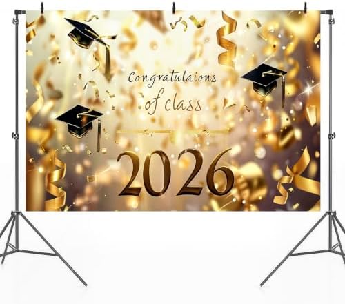 2026 Graduation Backdrop with Name Photo Text for Graduate