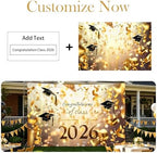 2026 Graduation Backdrop with Name Photo Text for Graduate, alternate view 2