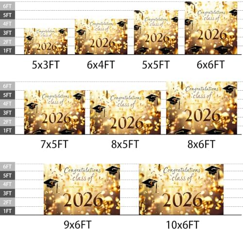 2026 Graduation Backdrop with Name Photo Text for Graduate, alternate view 3