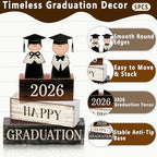 2026 Graduation Table Decorations Class of 2026 Senior Tiered Tray Decor Wooden Block Signs Farmhouse Congrats, alternate