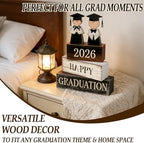 2026 Graduation Table Decorations Class of 2026 Senior Tiered Tray Decor Wooden Block Signs Farmhouse Congrats, alternate