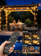 202FT Solar String Lights Outdoor Waterproof, Last 30+Hrs Runtime, alternate view 5