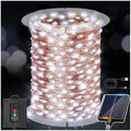203FT 600LED Solar Fairy String Lights Outdoor Cool White 8 Modes