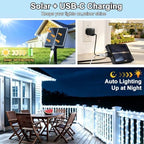 203FT 600LED Solar Fairy String Lights Outdoor Cool White 8 Modes, alternate view 3